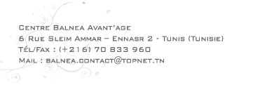 Contact Mail BALNEA AVANT'AGE